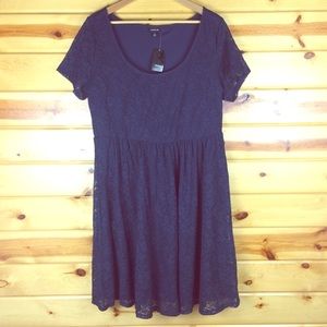 Torrid Dress 2 (2X) Navy Blue NWT Lace Over Liner